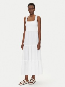 Iconique Sukienka letnia IC25-009 Biały Regular Fit