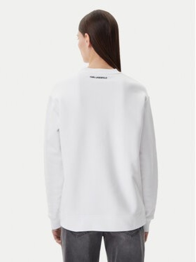 KARL LAGERFELD Bluza A1W20076 Biały Relaxed Fit