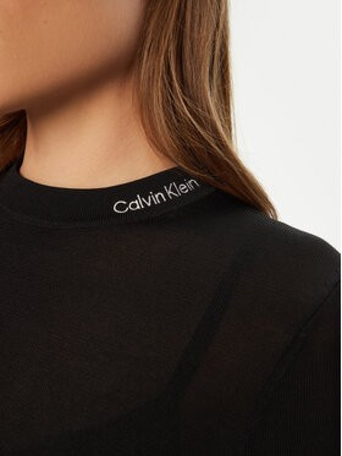 Calvin Klein Jeans Sukienka codzienna Smooth J20J224831 Czarny Slim Fit