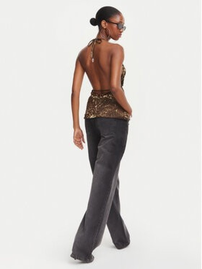 Juicy Couture Bluzka JCWCT226340 Brązowy Slim Fit