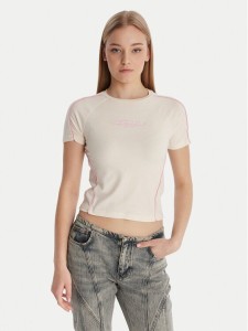 Guess T-Shirt W6RI39 KCBF1 Écru Regular Fit