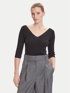 Weekend Max Mara Bluzka Oceano 2525366031 Czarny Slim Fit