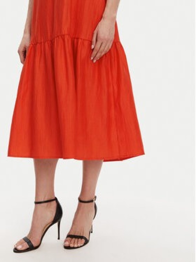 KAOS Sukienka letnia RP1MR066 Pomarańczowy Regular Fit