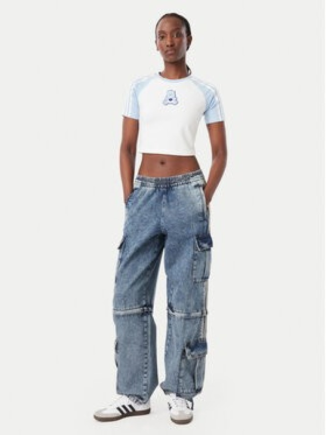 adidas Jeansy KQ6479 Niebieski Oversize