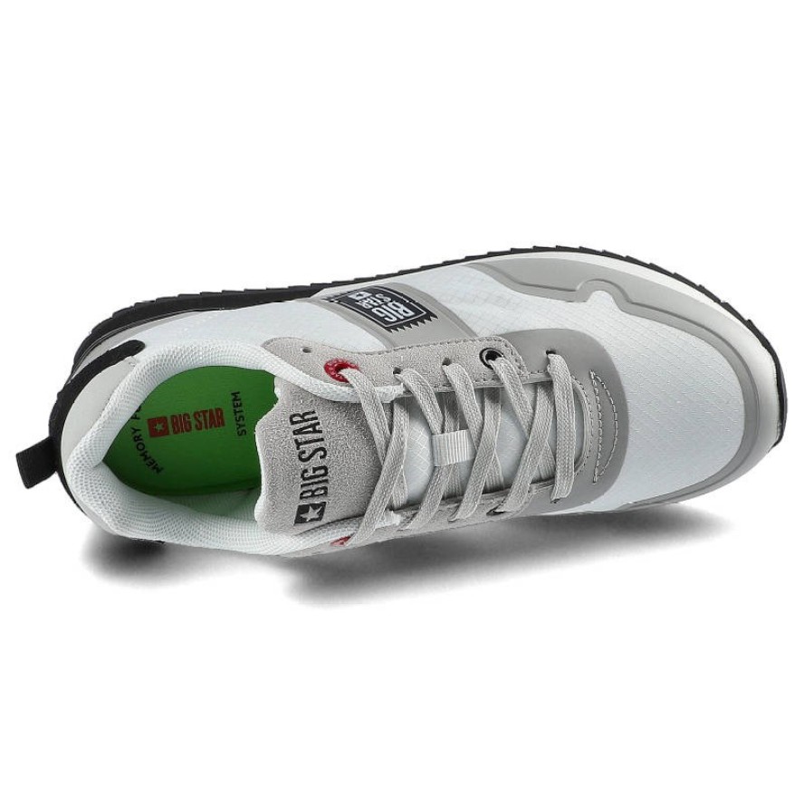 Białe Sneakersy Big Star Damskie Modne Półbuty