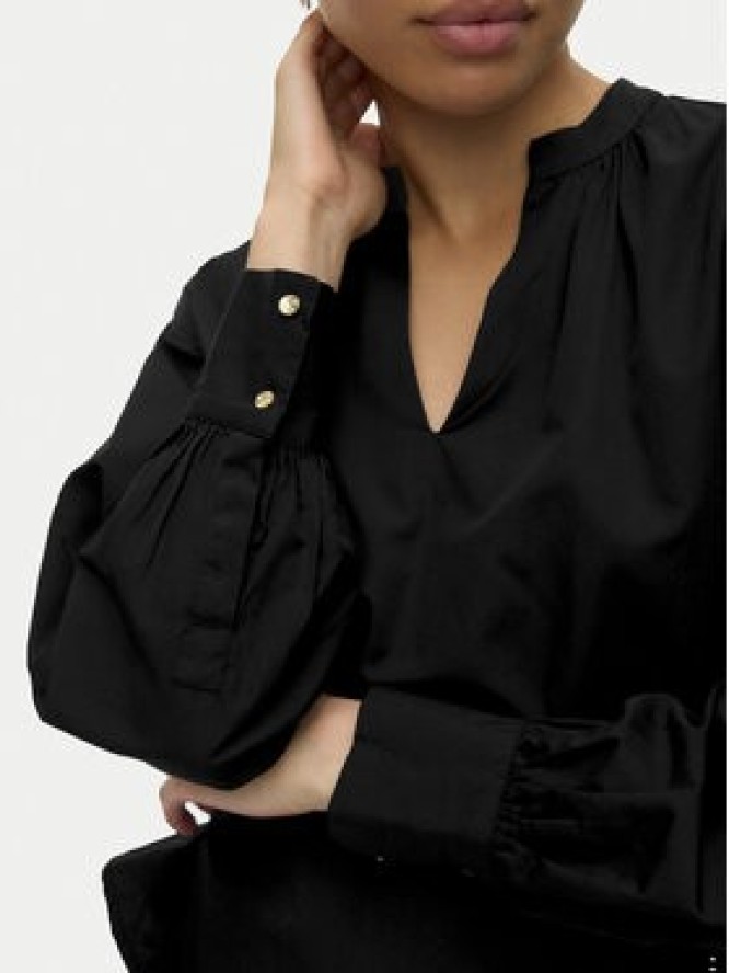 Vero Moda Bluzka Fanni 10336937 Czarny Loose Fit