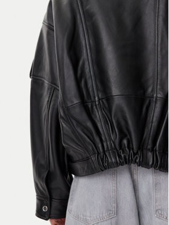 PINKO Kurtka skórzana Confine 104877 A21L Czarny Regular Fit