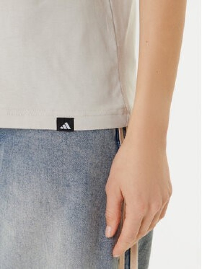 adidas T-Shirt Collegiate Graphic JM4348 Beżowy Regular Fit