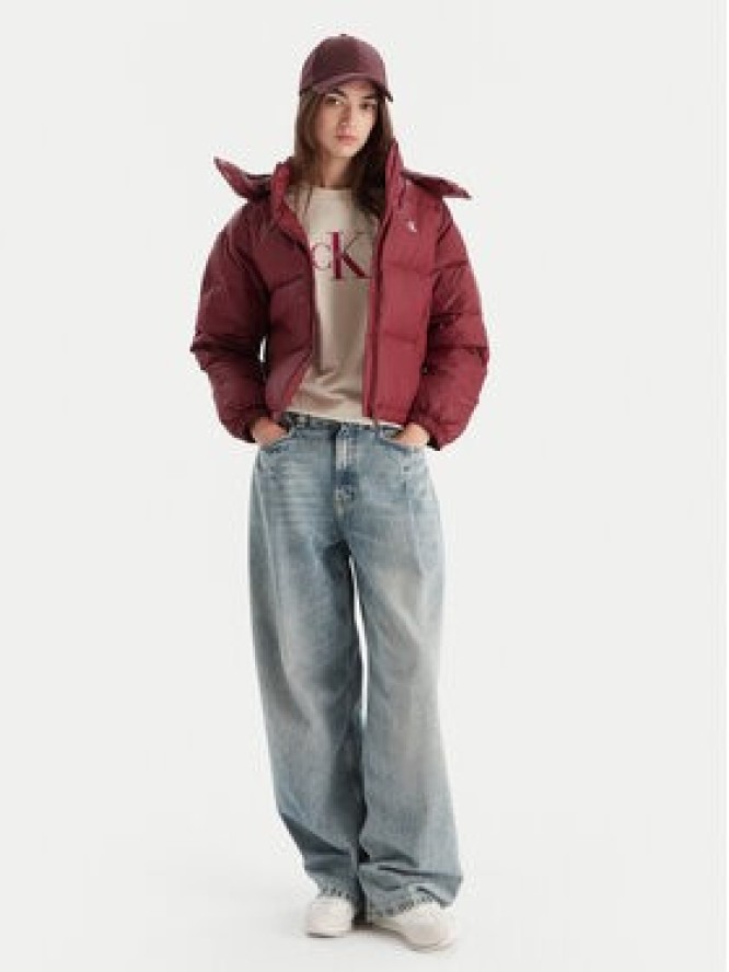 Calvin Klein Jeans Kurtka puchowa Essential LV047D501G Bordowy Relaxed Fit