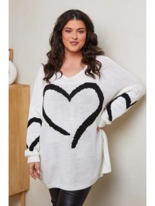 Curvy Lady Sweter w kolorze białym rozmiar: 40/42