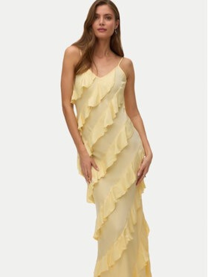 Vero Moda Sukienka wieczorowa Celyn 10348500 Żółty Regular Fit