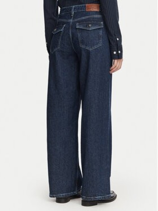 Guess Jeans Jeansy W6YA01 D1178 Granatowy Wide Leg