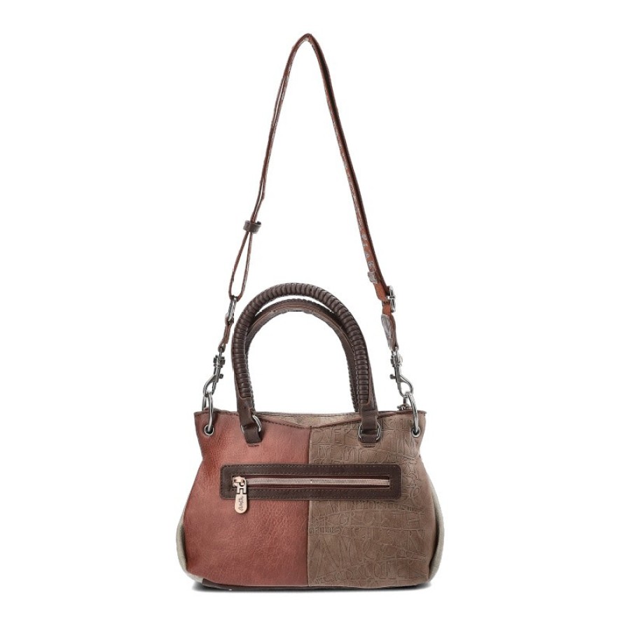 Brązowa Torebka Anekke Modny Kuferek Damski Premium