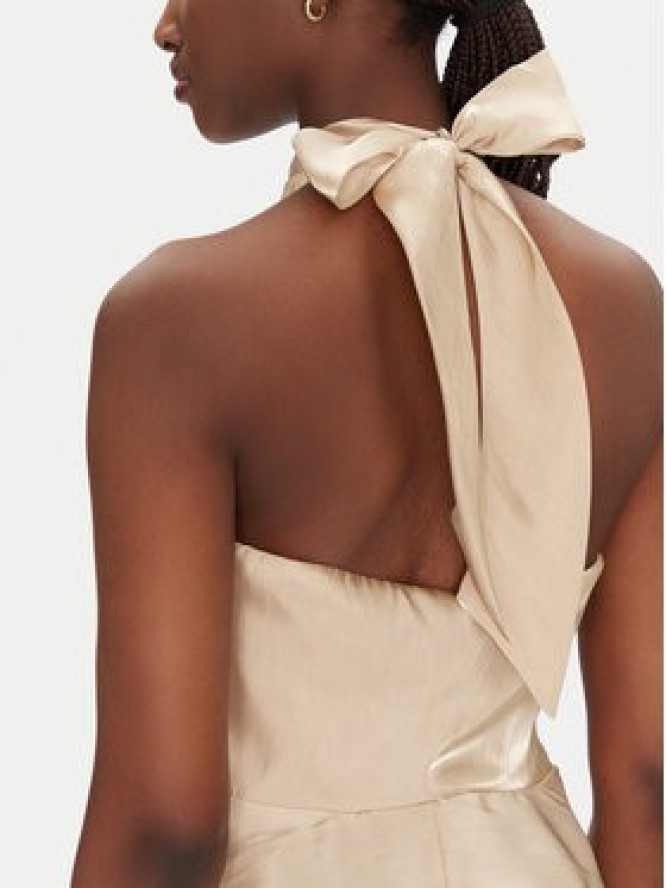 Rinascimento Sukienka koktajlowa CFC0124419003 Złoty Regular Fit