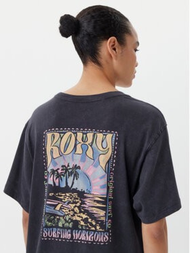 Roxy T-Shirt ERJZT05905 Szary Oversize