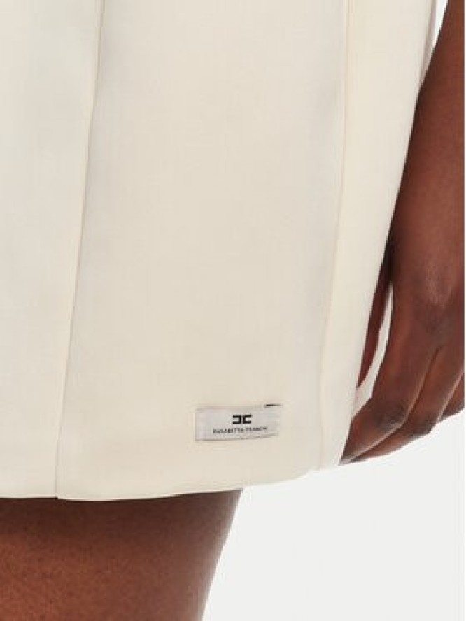 Elisabetta Franchi Sukienka koktajlowa AB-T51-52E2-V460 Écru Regular Fit
