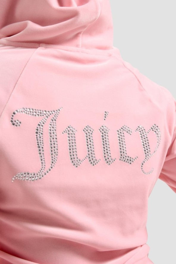 JUICY COUTURE Różowa damska bluza Madison Hoodie, Rozmiar M