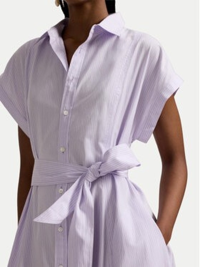Polo Ralph Lauren Sukienka koszulowa 211A96363002 Fioletowy Regular Fit