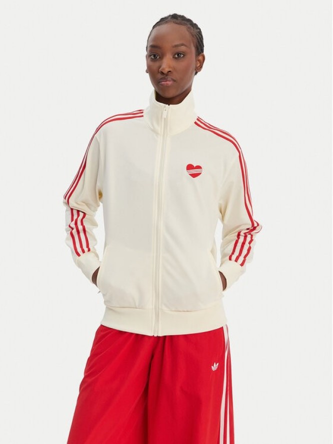 adidas Bluza Firebird KQ8075 Beżowy Loose Fit