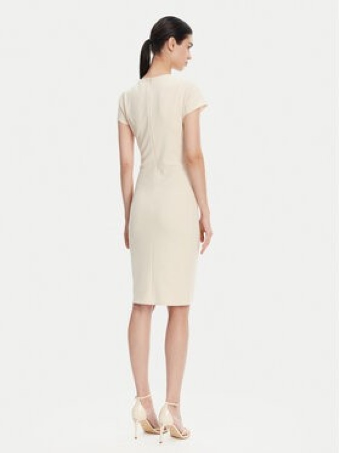 Rinascimento Sukienka koktajlowa CFC0123774003 Beżowy Regular Fit