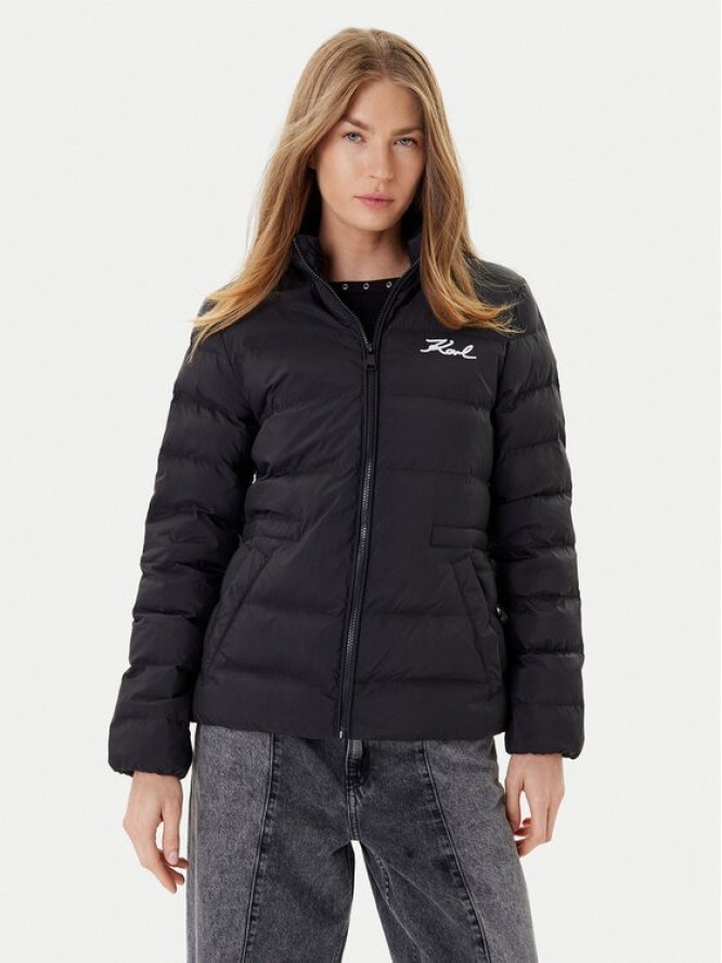 KARL LAGERFELD Kurtka przejściowa A1W15049 Czarny Regular Fit