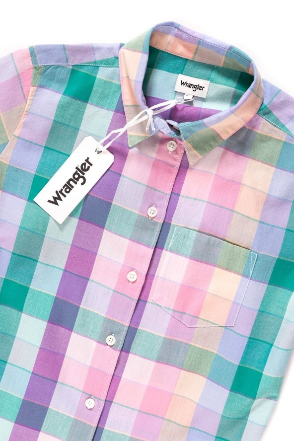 KOSZULA WRANGLER SS SHIRT SEA PINK W5235SHWF 112129338