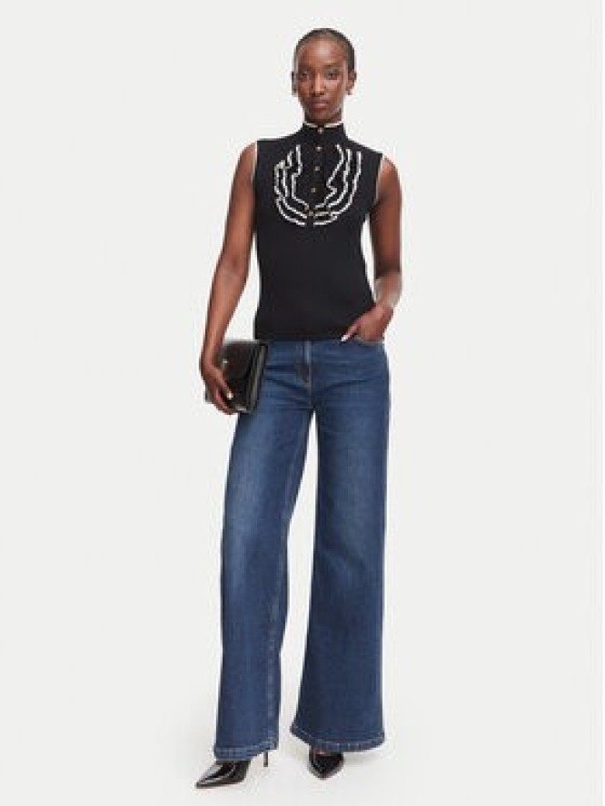 Luisa Spagnoli Bluzka Menelao 100467 Czarny Regular Fit