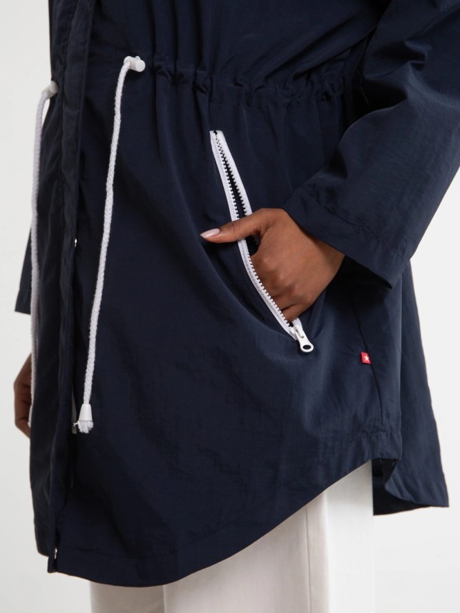 Kurtka parka damska z kapturem granatowa Nebula 403