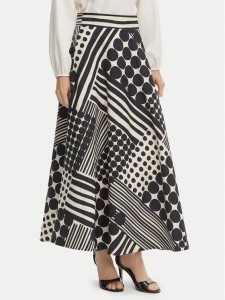 Rinascimento Spódnica trapezowa CFC0127529003 Czarny Regular Fit