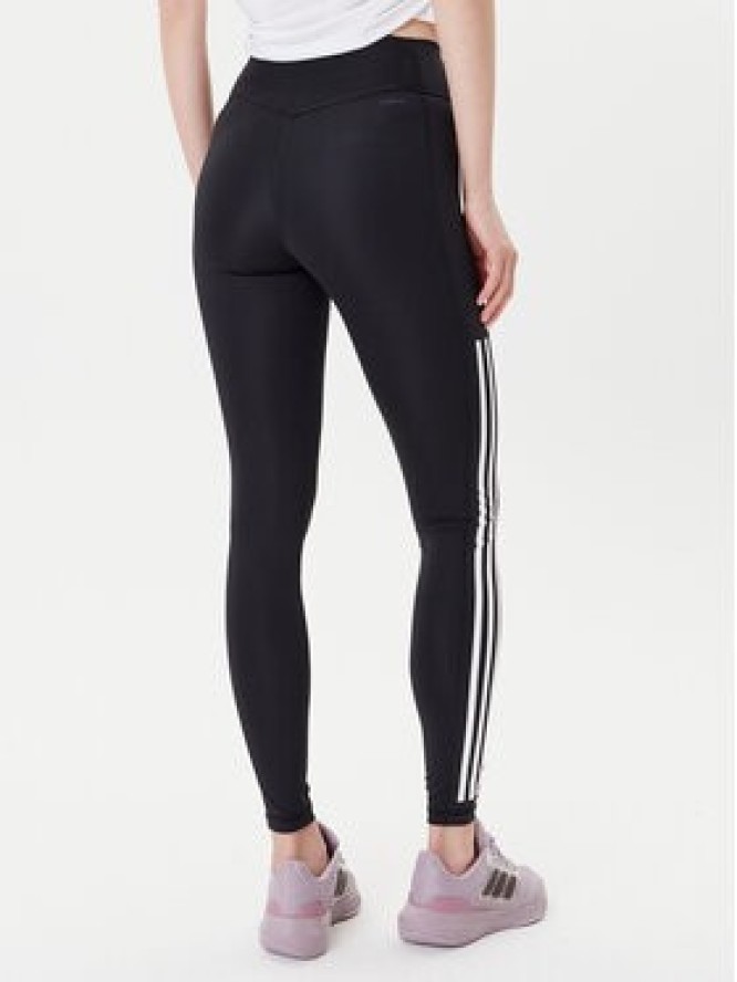 adidas Legginsy Optime 3-Stripes IT9105 Czarny Slim Fit