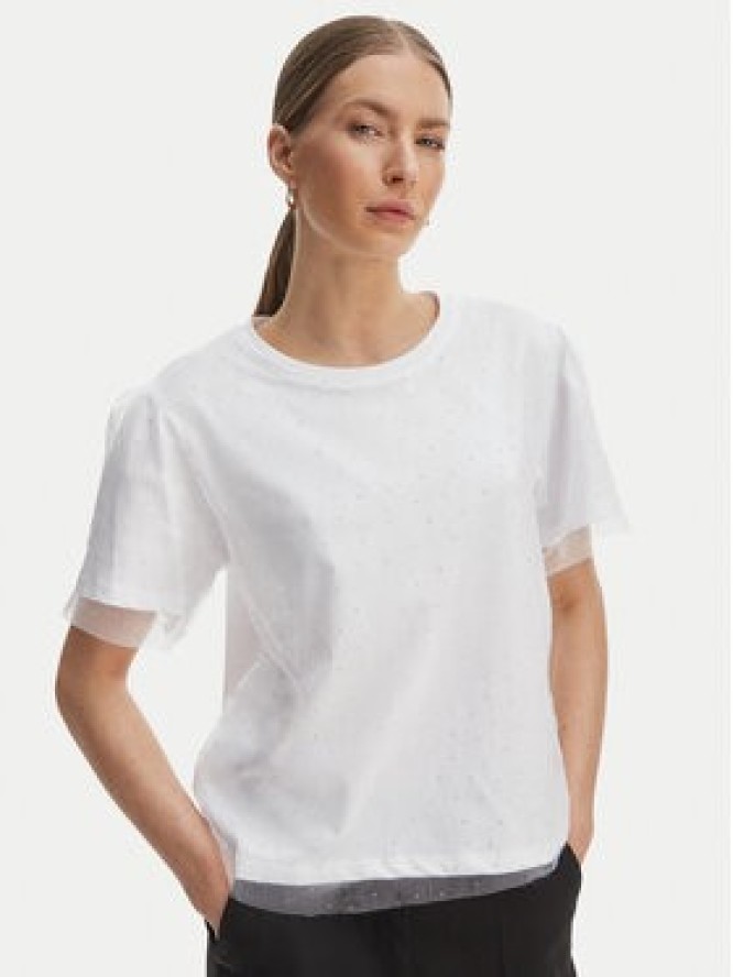 Rinascimento T-Shirt CFC0128089003 Biały Regular Fit