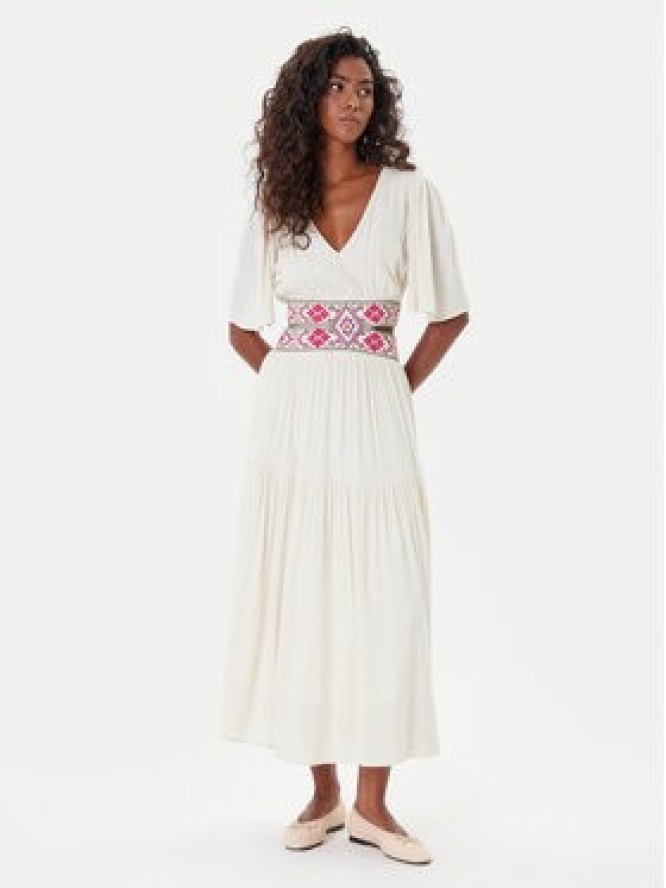 Desigual Sukienka letnia Element 25SWVW98 Biały Regular Fit