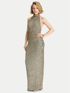 Swing Sukienka wieczorowa 5AK13400 Zielony Regular Fit