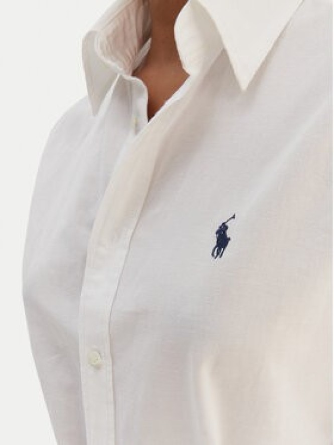 Polo Ralph Lauren Sukienka koszulowa 211B18781001 Biały Regular Fit