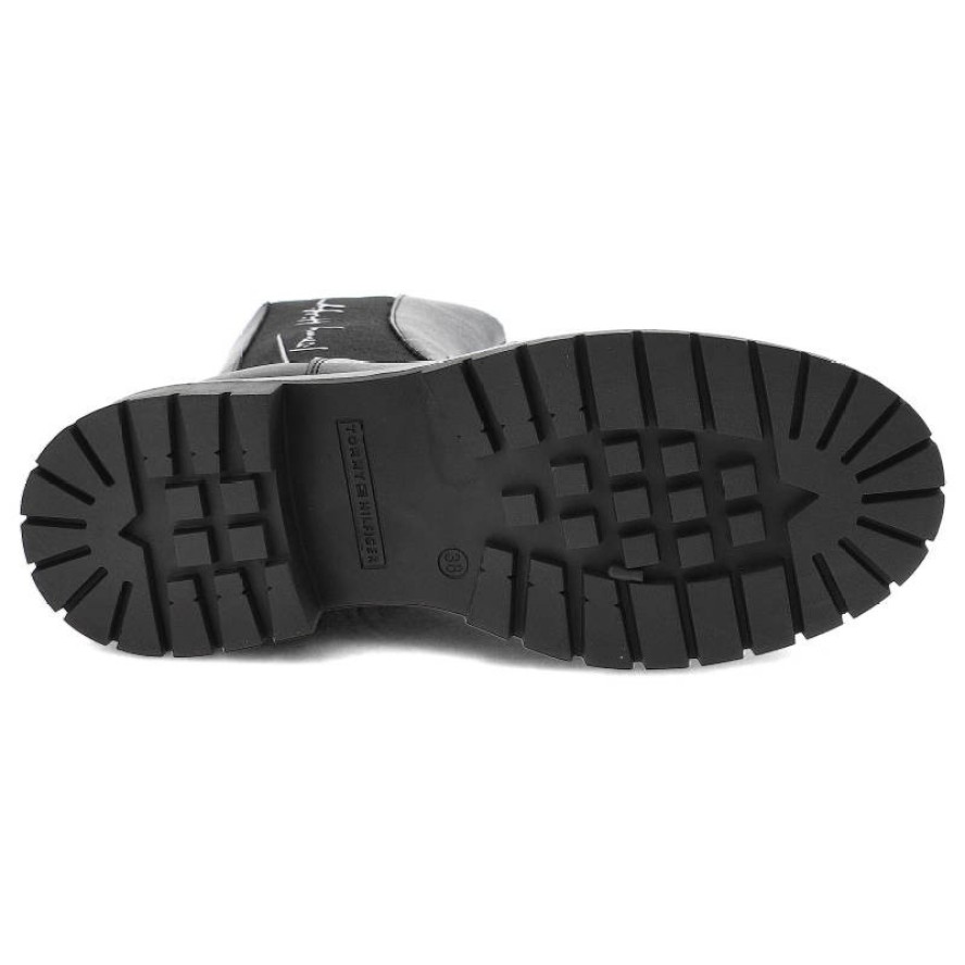 Czarne Botki Tommy Hilfiger Modne Buty Damskie
