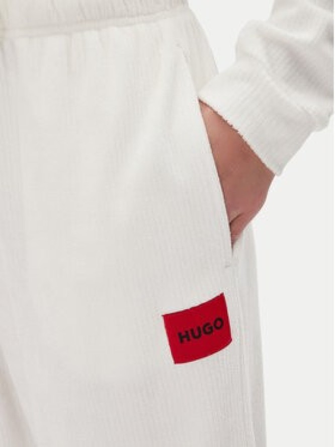 HUGO Spodnie dresowe Neve_Pants 50531692 Écru Relaxed Fit