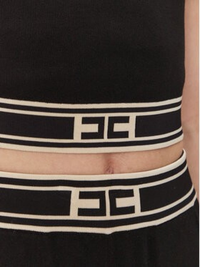 Elisabetta Franchi Top TK-39S-51E2 Czarny Slim Fit