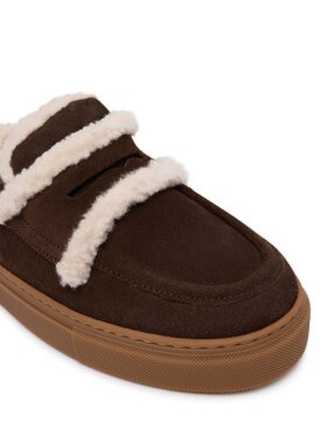 Inuikii Klapki Mule Wool 1004.017.0011 Brązowy