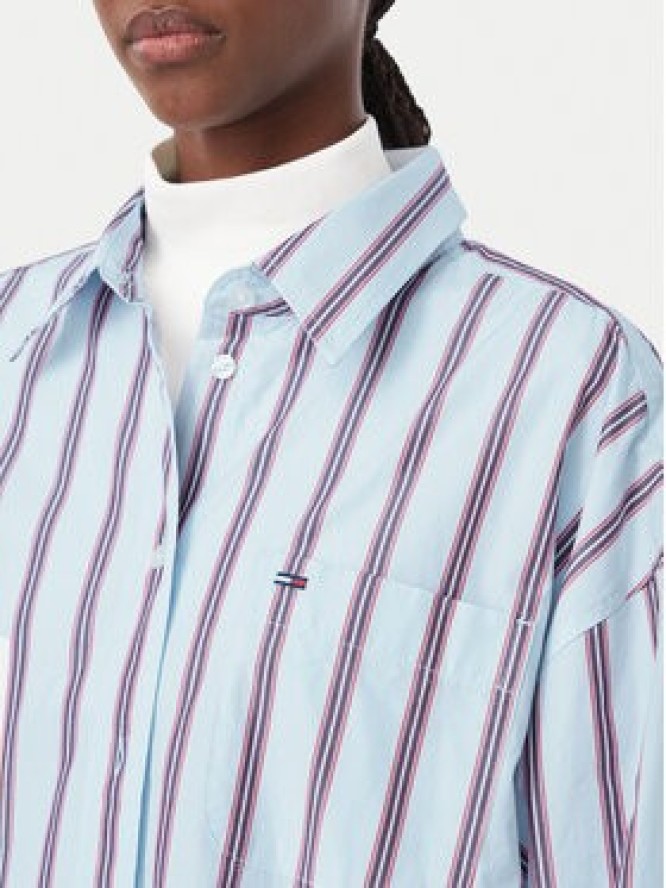 Tommy Jeans Koszula Essential DW0DW23340 Niebieski jasny Oversize