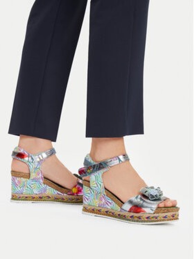 Laura Vita Espadryle Hacdeo 09 Srebrny