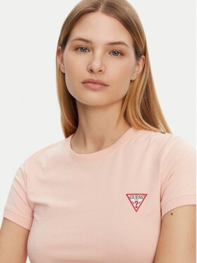 Guess T-Shirt W2YI44 J1314 Pomarańczowy Slim Fit