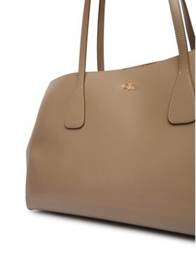 Calvin Klein Torebka Ck Snap Large Tote LV04F3502G Beżowy