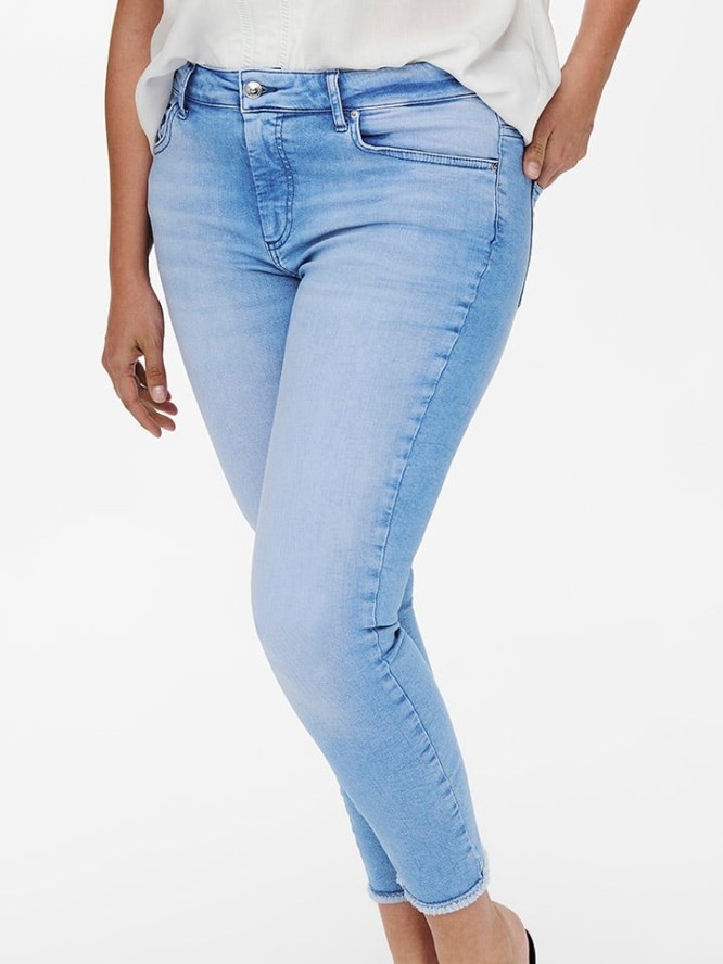 ONLY Carmakoma Dżinsy - Skinny fit - w kolorze błękitnym rozmiar: 44/L32
