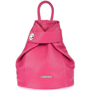 Plecak skórzany Beltimore T54 fuksja