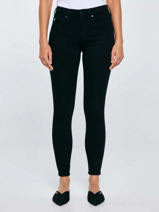 Jeansy damskie push up z wysokim stanem czarne Melinda High Waist 915