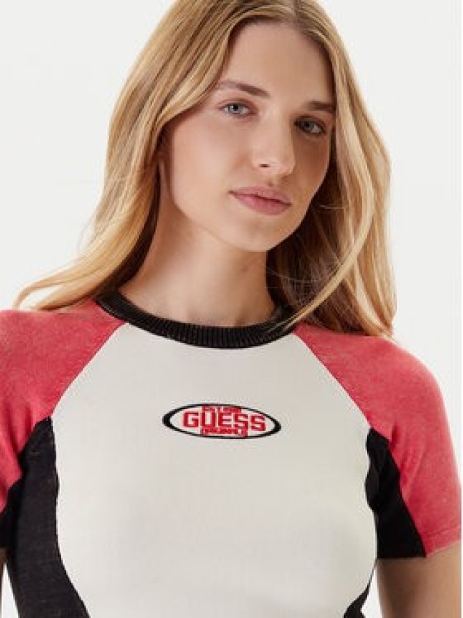 Guess T-Shirt W5YR44 Z2YJ2 Écru Regular Fit