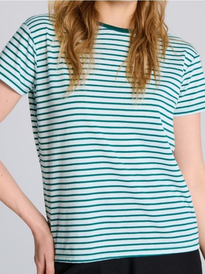 Koszulka w paski - zielony
