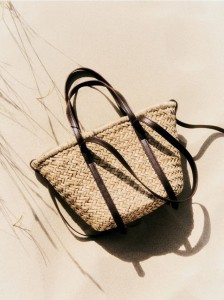 Pleciona torebka handmade - ciemnobrązowy