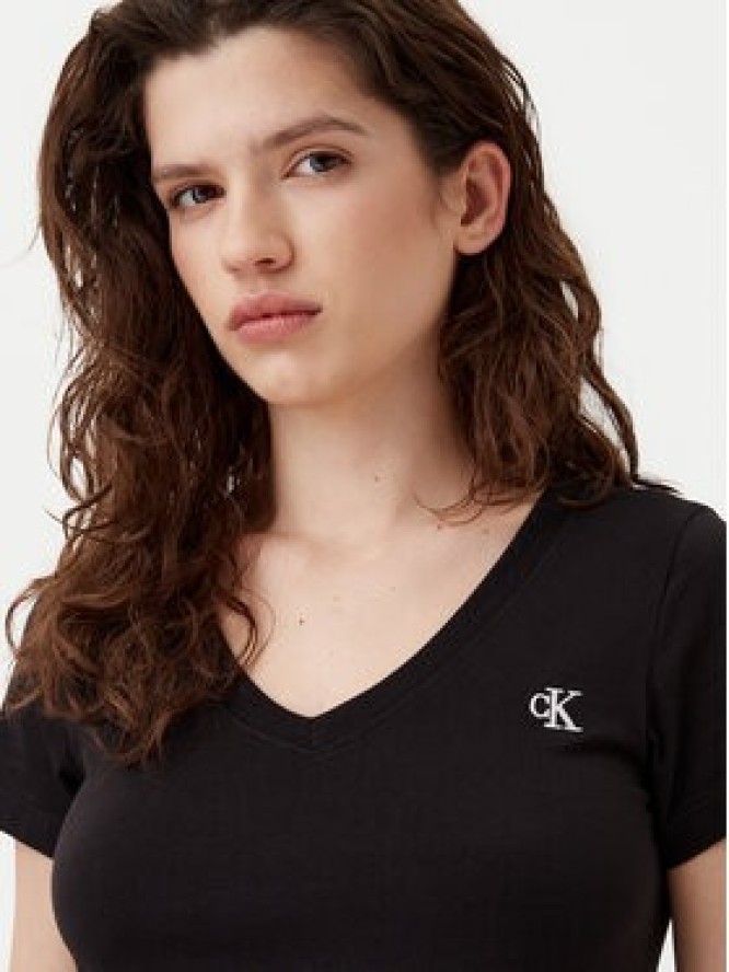 Calvin Klein Jeans T-Shirt Rood J20J213716 Czarny Regular Fit