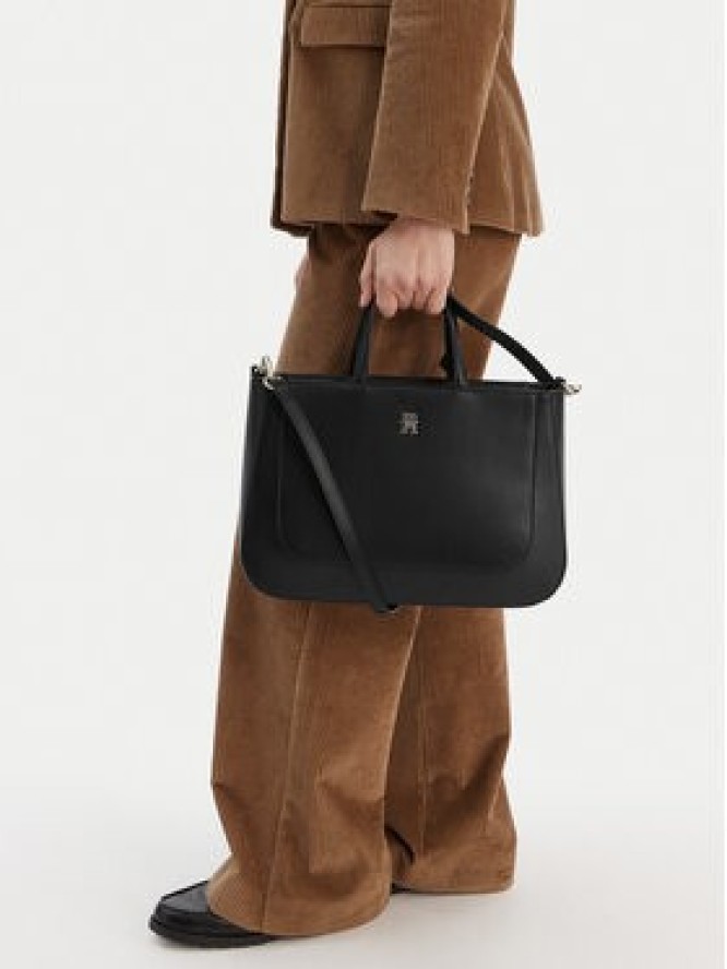 Tommy Hilfiger Torebka Th Glam Satchel AW0AW18145 Czarny